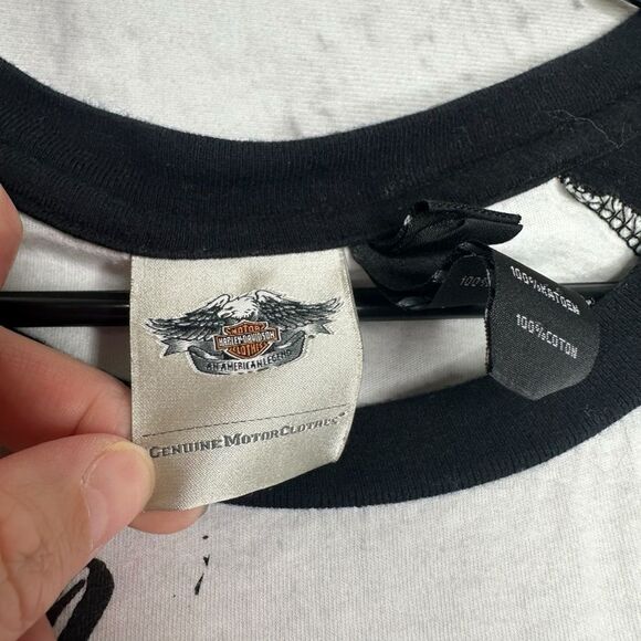 |EUC| HARLEY DAVIDSON Roses Logo T Shirt - Picture 5 of 6